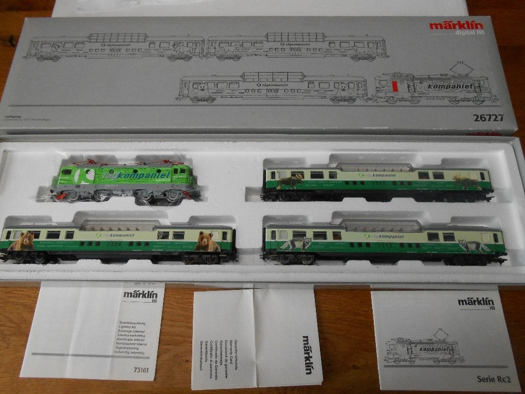 Märklin 26727, Zweedse digitale WILD LIFE TRAIN, verlicht, Wisselstroom, Treinset, Analoog, Nieuw