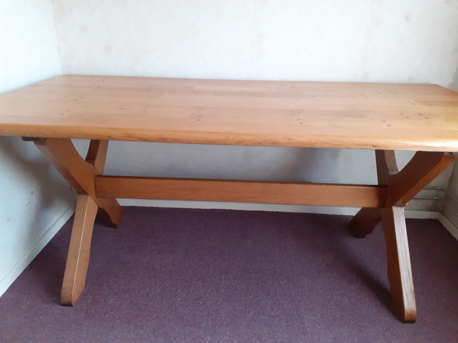 eetkamertafel, Huis en Inrichting, Tafels | Eettafels, Ophalen, 50 tot 100 cm, Zo goed als nieuw, 150 tot 200 cm
