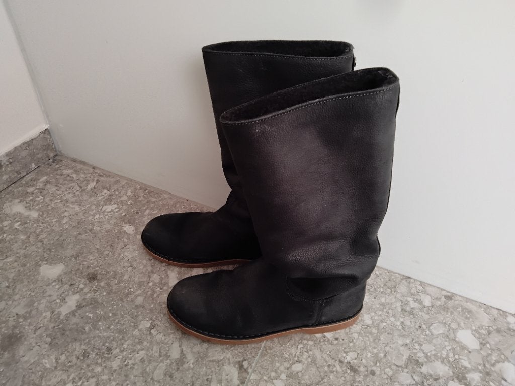 AQA leren winter laarzen warm gevoerd maat 41 zwart, Kleding | Dames, Hoge laarzen, Zwart, Aqa, Ophalen of Verzenden