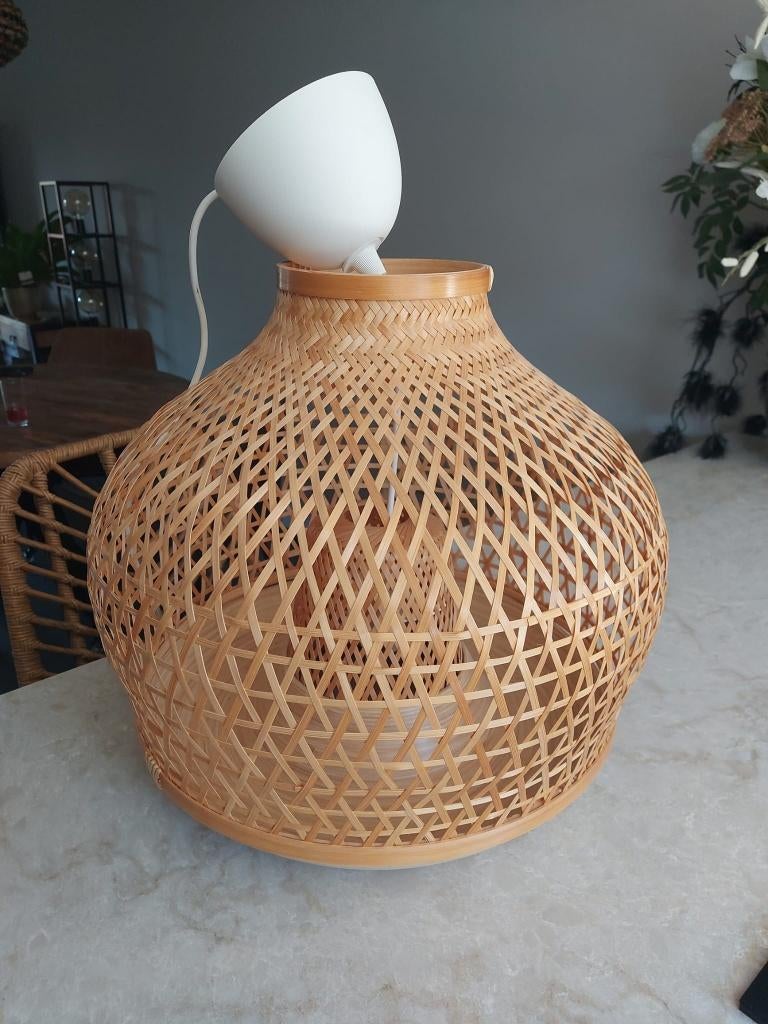 Ikea Misterhult hanglamp, Ophalen, Overige materialen, Scandinavisch bamboe riet, Zo goed als nieuw