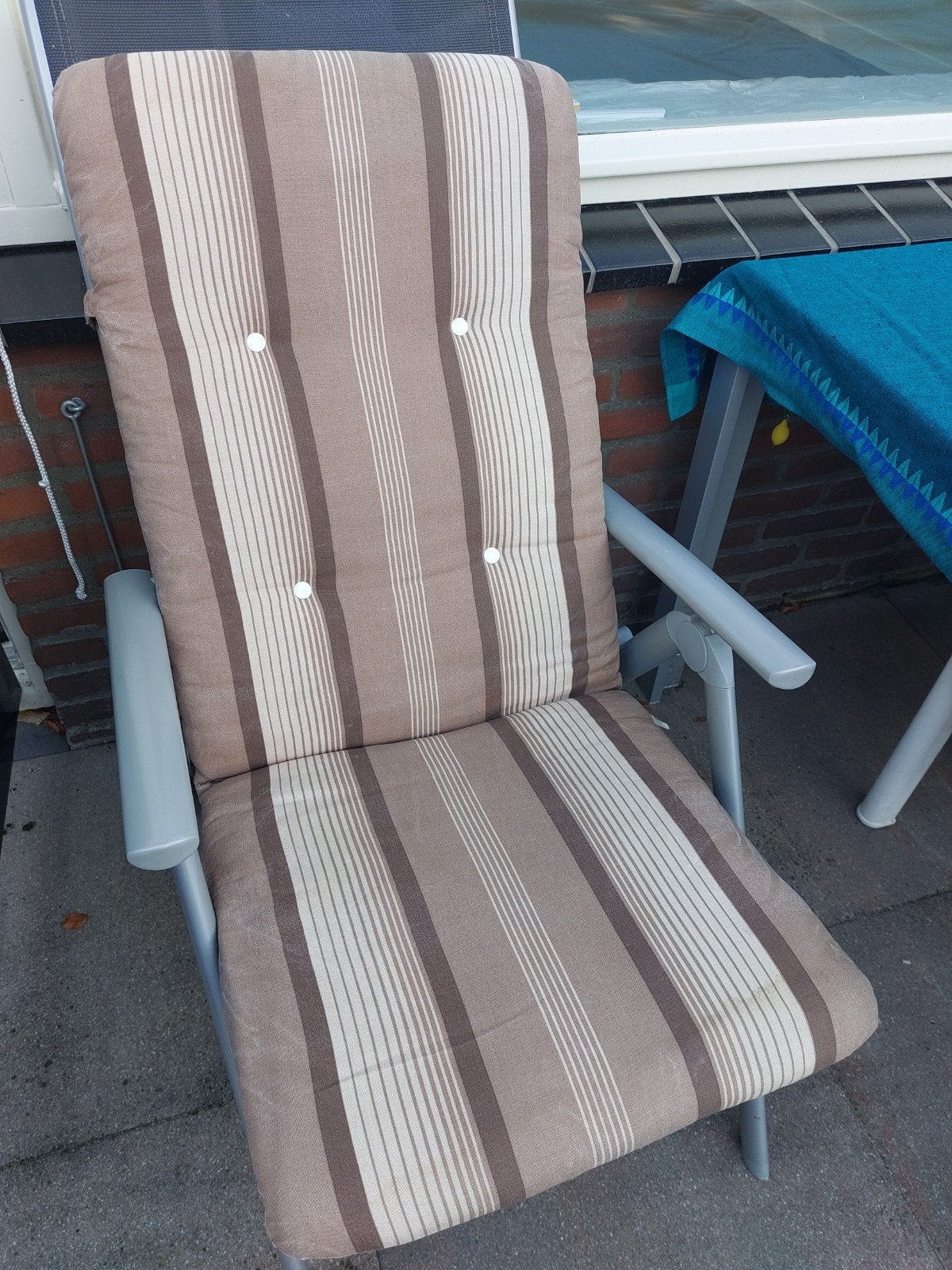 4 tuinstoelkussens, Ophalen of Verzenden, Gebruikt