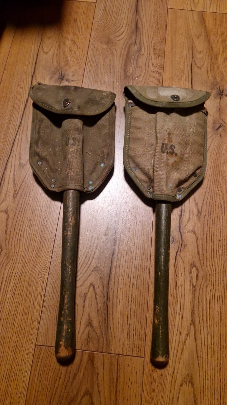2x WW2 US Schep (1944 & 1945) - Bieden per stuk, Verzamelen, Ophalen of Verzenden, Amerika