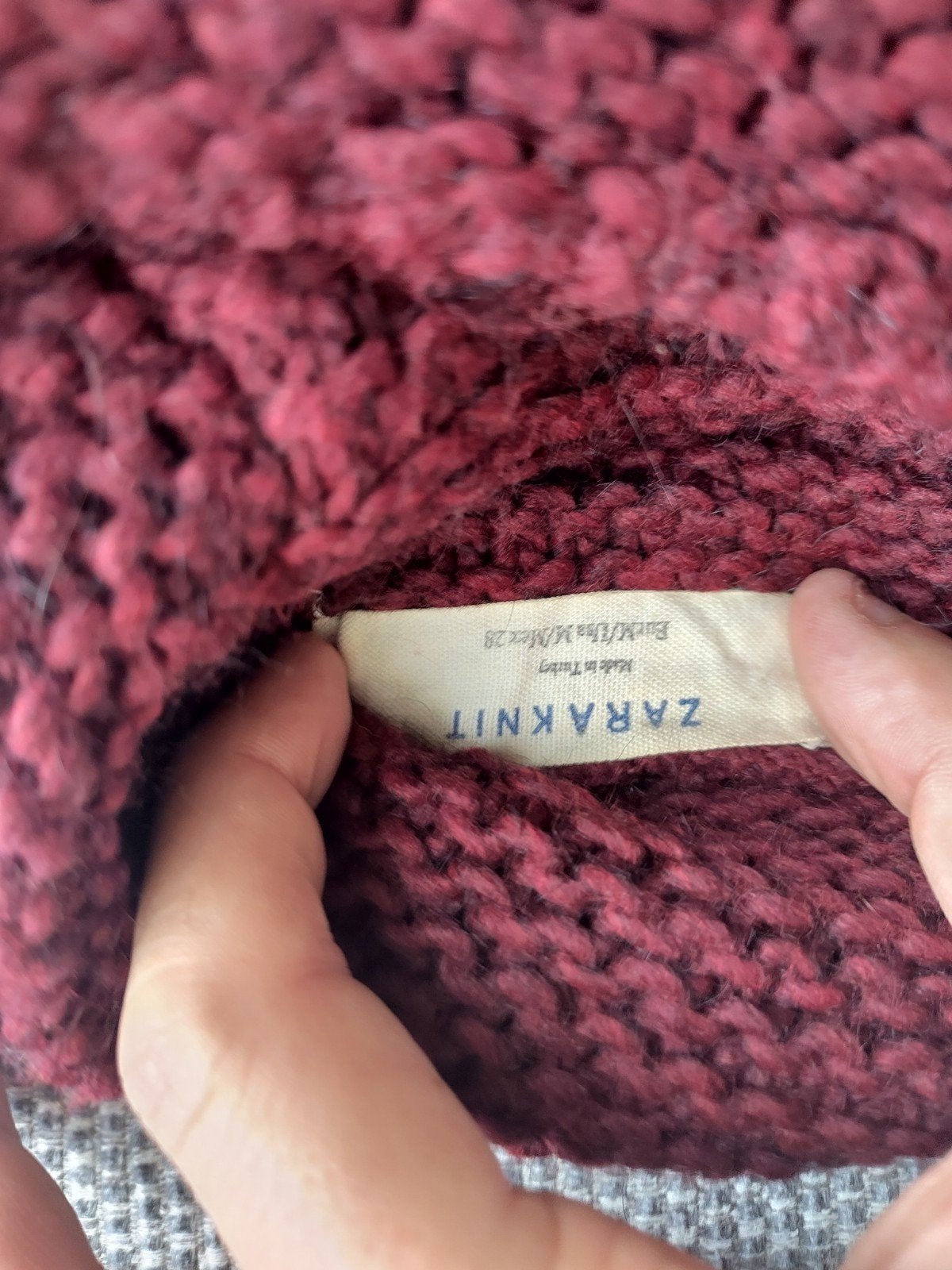 Zara Knit Trui - Bordeauxrood - Maat M, Zara Knit, Ophalen of Verzenden