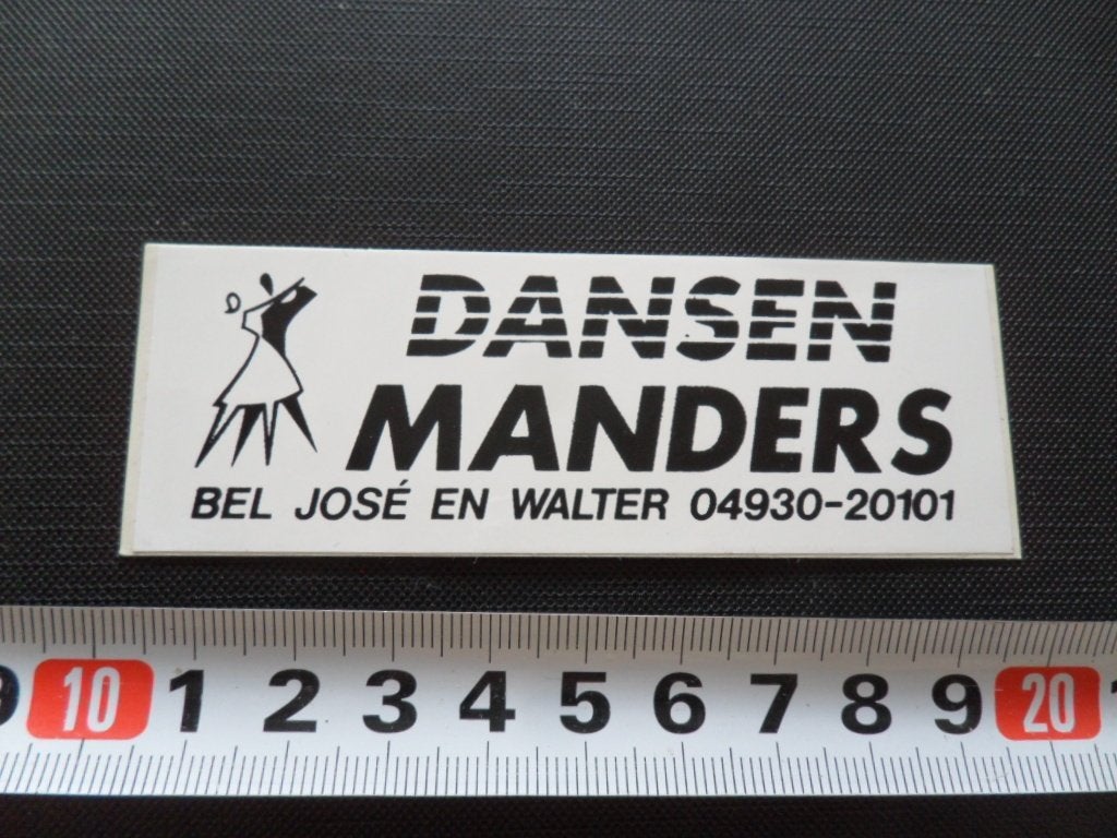 sticker Deurne Dansen MANDERS bel José en Walter 04930-20101, Ophalen, Zo goed als nieuw