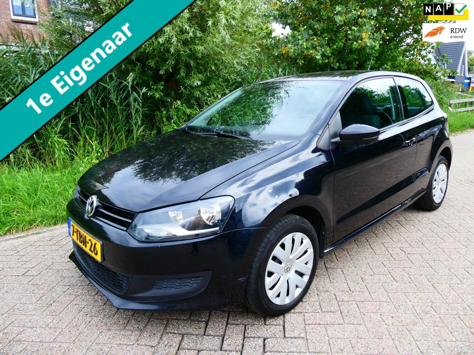 Volkswagen Polo 1.2 TSI 90pk 3-deurs 1e eigenaar Airco Zuini, Voorwielaandrijving, Euro 5, Stof, 4 cilinders