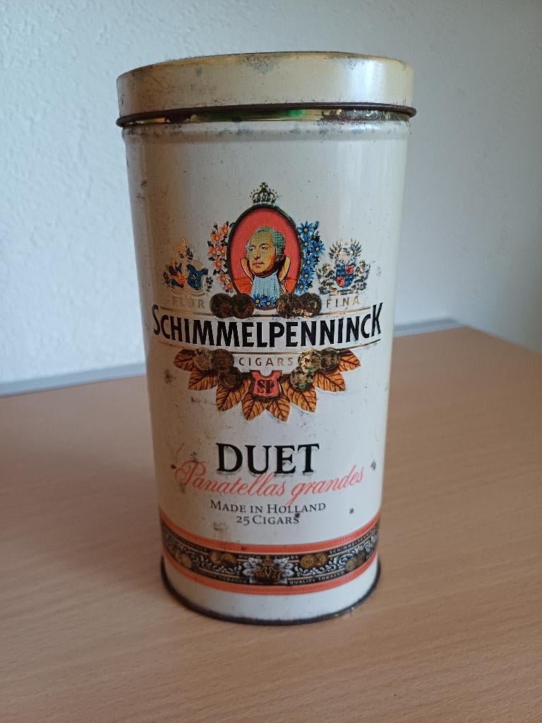 Vintage  Schimmelpenninck Duet sigaretten blik., Verzamelen, Blikken, Ophalen of Verzenden, Gebruikt, Overige