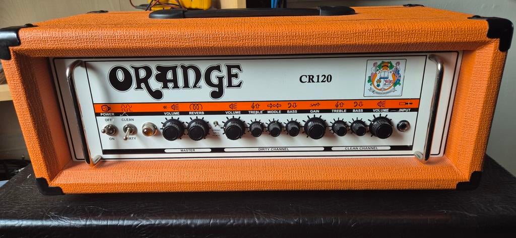 Orange CR120H + toebehoren nieuwstaat!, Muziek en Instrumenten, Versterkers | Bas en Gitaar, Zo goed als nieuw, Gitaar, 100 watt of meer