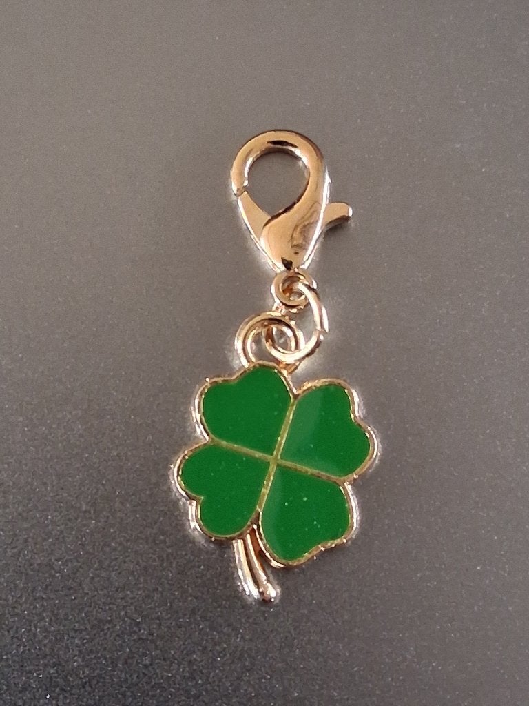 Lucky Four-Leaf Clover Charm, Sieraden, Tassen en Uiterlijk, Bedels, Ophalen of Verzenden, Nieuw, Overige materialen, Overige merken