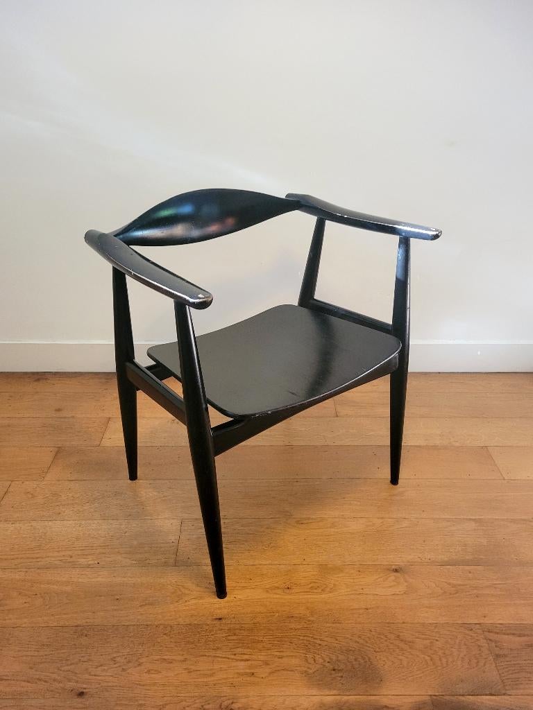 Vintage CH35 stoel van Hans J. Wegner voor Carl Hansen 1959, Ophalen, Gebruikt, Deens design, Vintage design, Mid Century modern