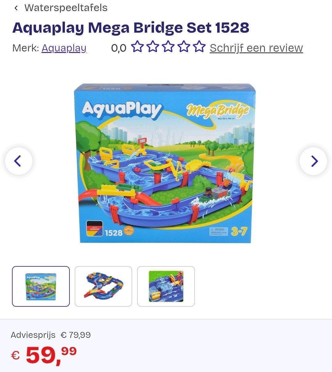 Auqaplay mega bridge set waterspeelgoed, Ophalen