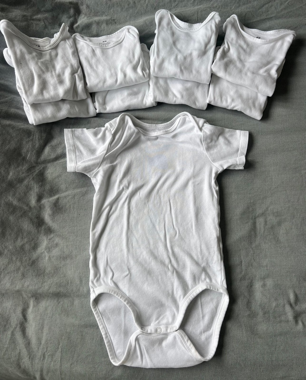 Rompers h&m 9x wit korte mouw, Kinderen en Baby's, Kinderkleding | Maat 104, Ophalen of Verzenden, Zo goed als nieuw, Jongen of Meisje