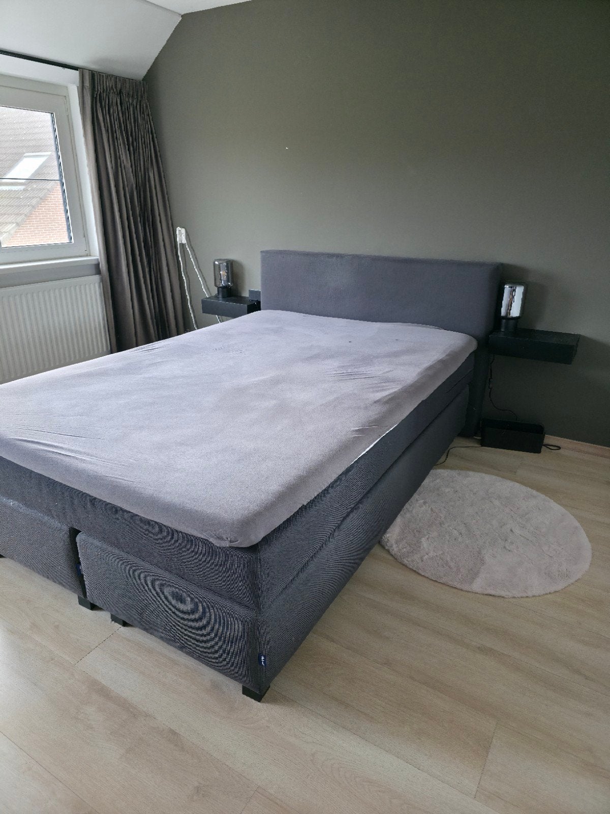 Karlsson - Boxspring 140x210, Ophalen, Gebruikt, 210 cm, Tweepersoons