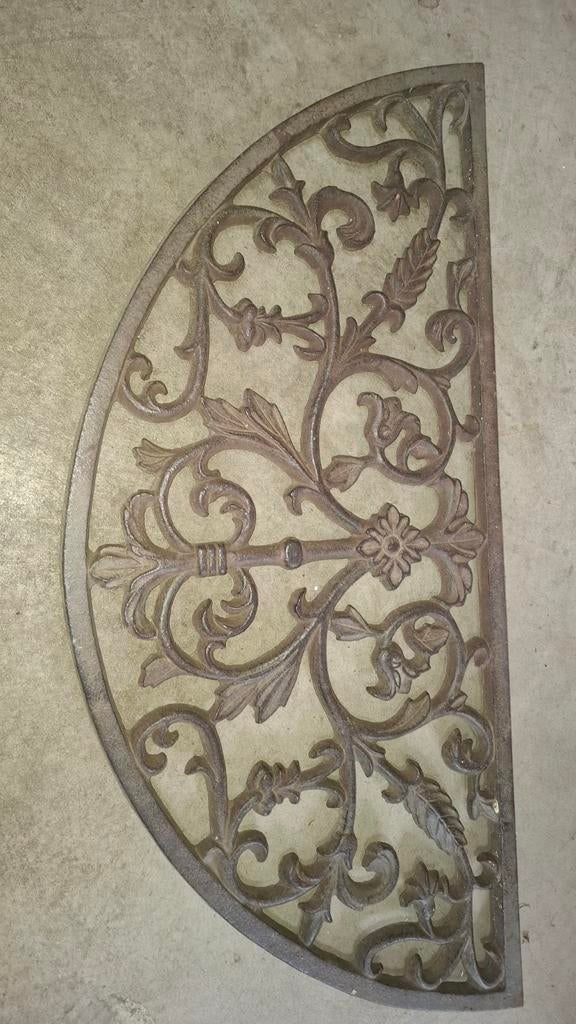 Decoratieve gietijzeren deurmat, halfrond, Ophalen of Verzenden, Nieuw, Gietijzer, Binnen