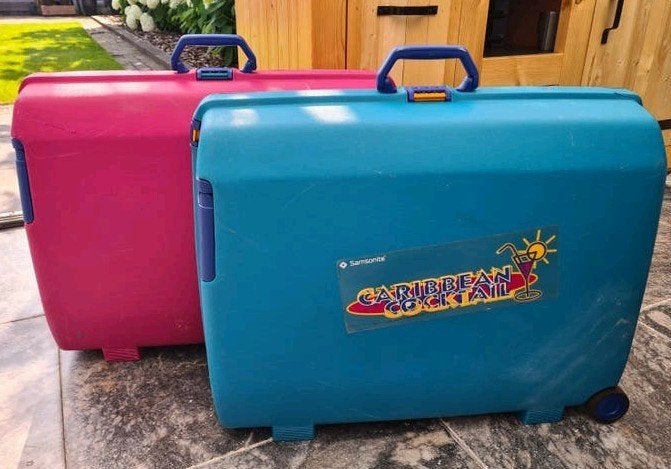 Samsonite koffers met cijferslot - set van 2, Ophalen, Gebruikt, Hard kunststof, Wieltjes
