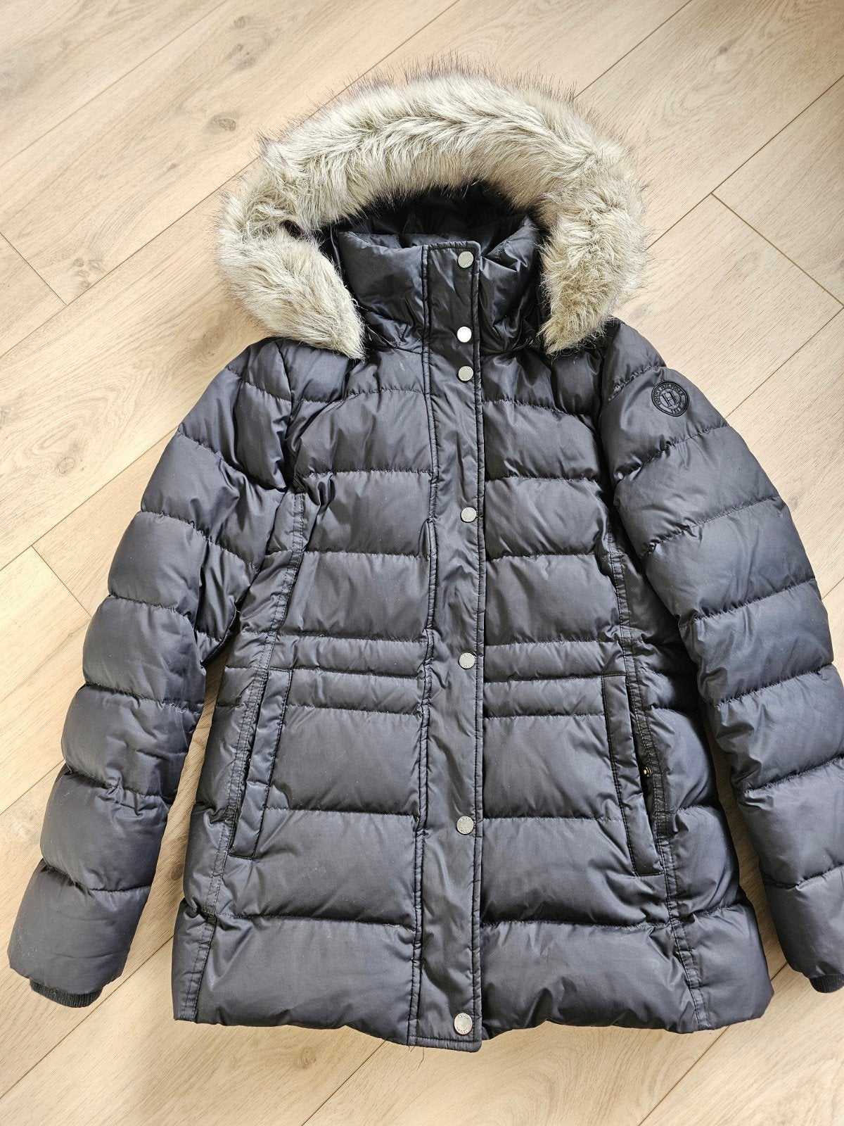 Tommy Hilfiger winterjas met bontkraag - Maat S, Ophalen of Verzenden