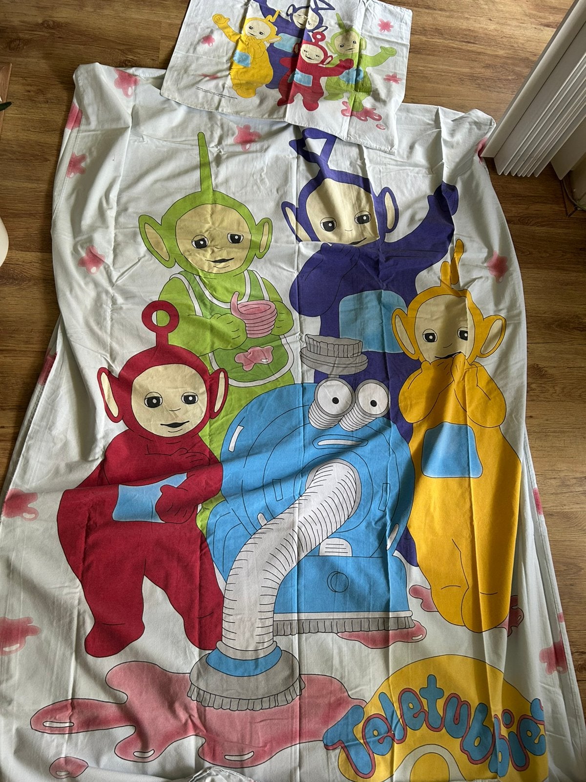 Teletubbies dekbed overtrek, Gebruikt, Jongetje of Meisje, Wit, Ophalen of Verzenden