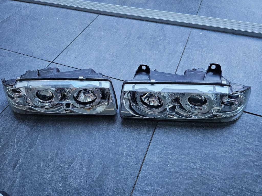Koplamp rechts en links xenon BMW 3-serie E36 beschadigd, Auto-onderdelen, Verlichting, Ophalen of Verzenden, BMW