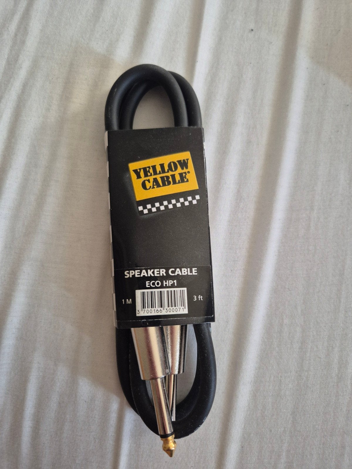 Yellow Cable speaker kabel 1.0m, Muziek en Instrumenten, Ophalen of Verzenden, Zo goed als nieuw, Speaker of Versterker