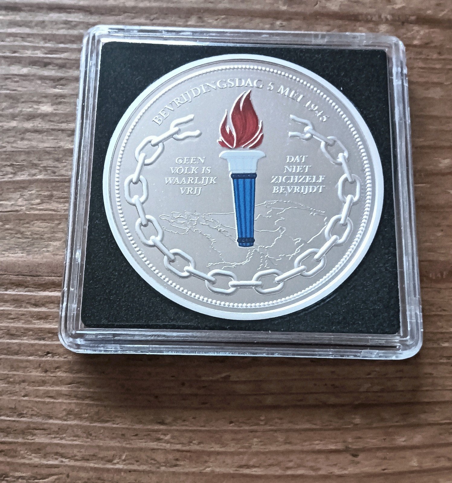 Penning 75 jaar bevrijding  5 Mei 1945 -2020, Postzegels en Munten, Penningen en Medailles, Ophalen of Verzenden, Overige materialen