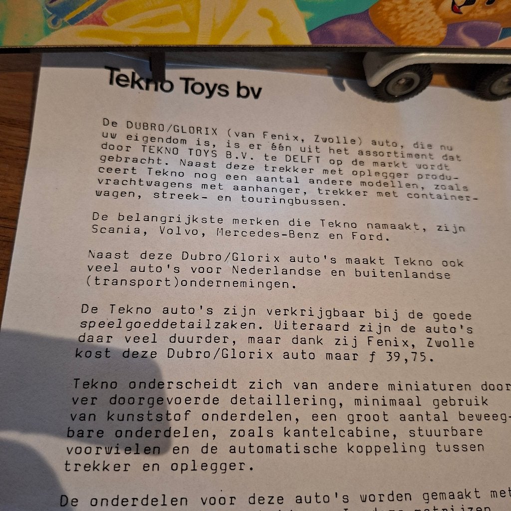 VOLVO F12 DE FENIX & GESLOTEN WIDE SPR TR + AAN KOOP BEWIJS., Verzenden, Zo goed als nieuw, Bus of Vrachtwagen, Tekno