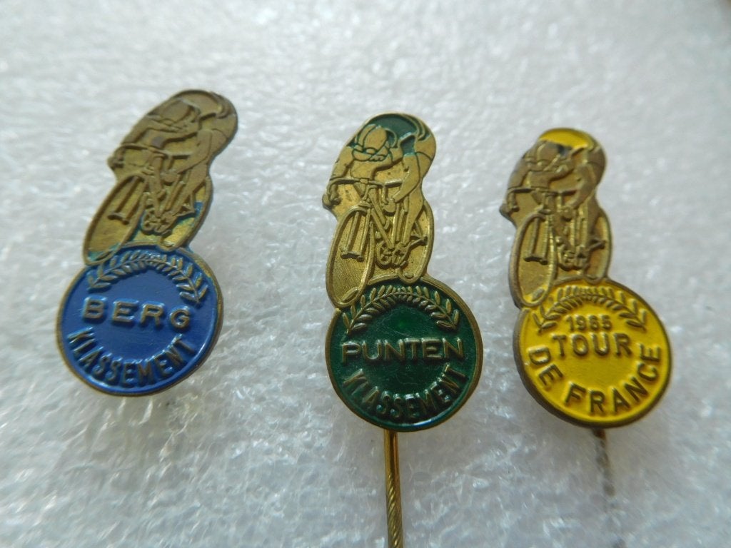 3 kleuren speldjes Tour de France samen voor 1,50 euro, Verzenden, Gebruikt, Overige onderwerpen