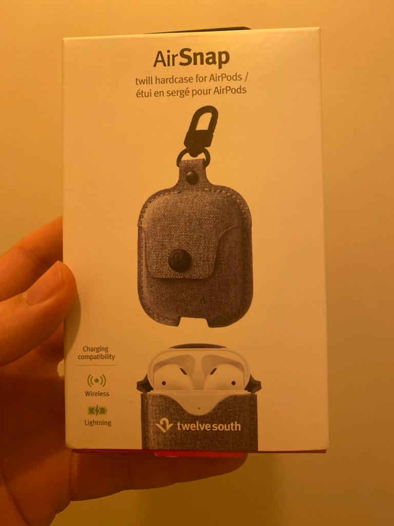 Twelve South AirSnap Twill Hardcase voor AirPods, Textiel, Overige merken, Nieuw, Hoesje of Tasje