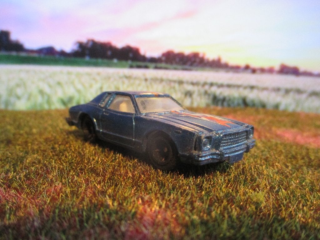 1:67 Ford Mustang II Notchback - Welly metallic-blauw, Ophalen of Verzenden, Gebruikt, Auto