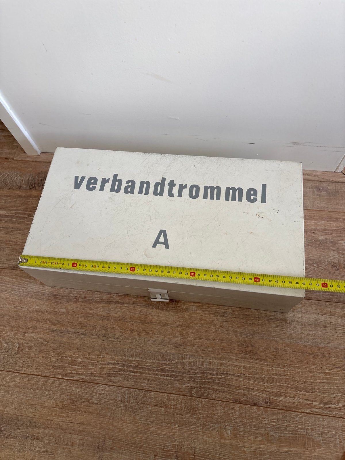 Verbandtrommel opbergbak opbergbox vintage antiek oud, Ophalen of Verzenden