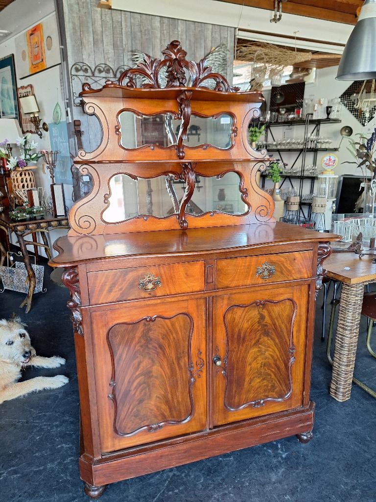 Prachtige Bonheur Biedermeier kast met spiegel, Ophalen, Onbekend, Zo goed als nieuw, Onbekend