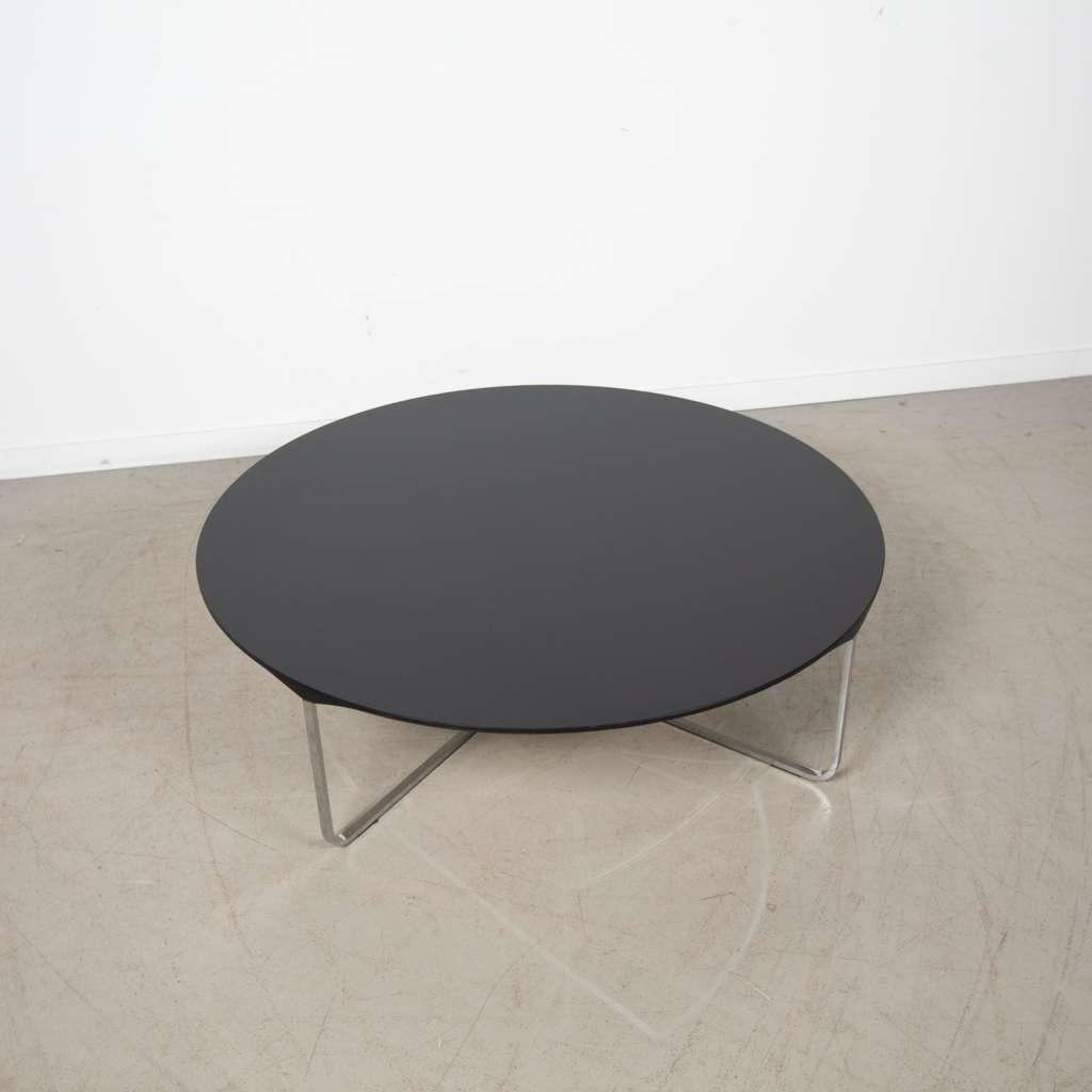 1x Montis Flint Salontafel Zwart Kunststof Ø110 cm, Niet ingevuld, Zo goed als nieuw, Niet ingevuld, 100 tot 150 cm