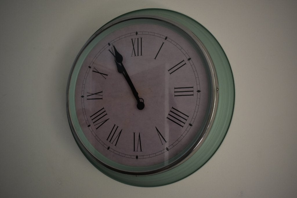 Ikea Skovel klok mintgroen - 60cm, Ophalen, Wandklok, IKEA, Stil uurwerk