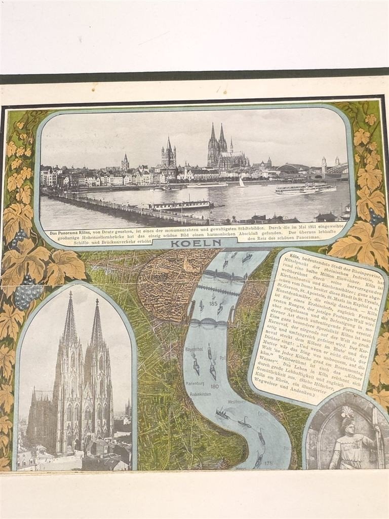Rhein-Panorama — Mainz bis Köln, Antieke Leporello ca. 1911, Ophalen of Verzenden, Gelezen, Europa