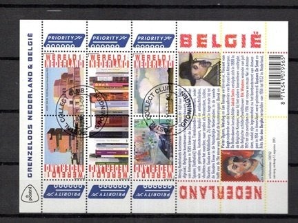 gestempeld velletje. jaar 2013: grenzeloos, internationaal, Ophalen of Verzenden, Na 1940, Gestempeld