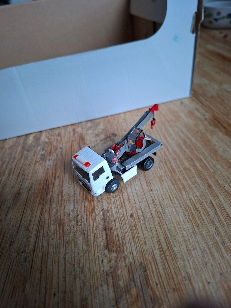 Herpa(?)MAN met Kibrikraan, Ophalen of Verzenden, Gebruikt, Bus of Vrachtwagen, Herpa