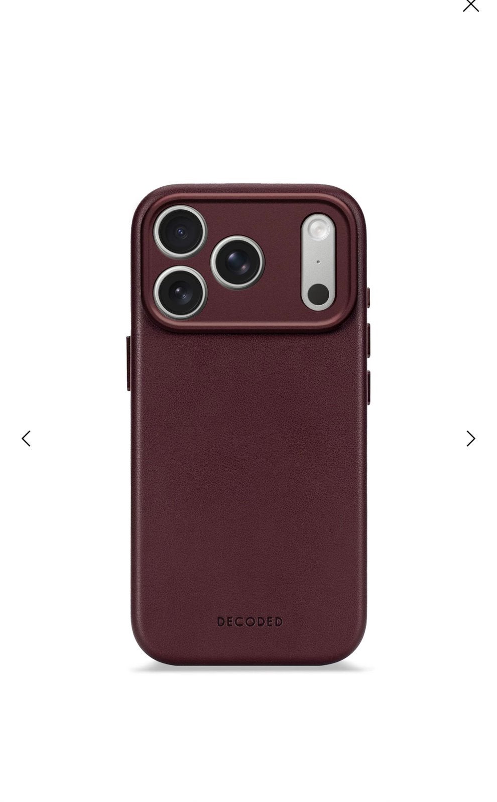 Decoded Ruby iPhone 17 Pro Max case Leer - Geheel Nieuw, Ophalen, Frontje of Cover, Nieuw, Rood