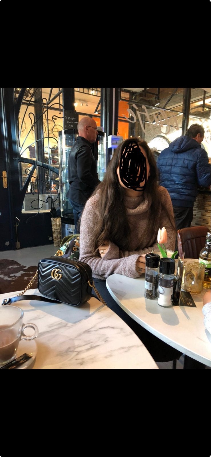 Gucci Marmont mini camera bag - Zwart, Ophalen of Verzenden, Zo goed als nieuw, Zwart, Schoudertasje
