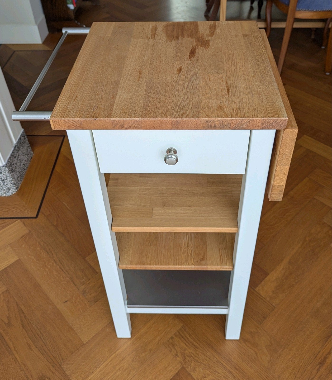 IKEA STENSTORP roltafel wit/eiken, Ophalen, Gebruikt, Meerkleurig, 50 tot 100 cm