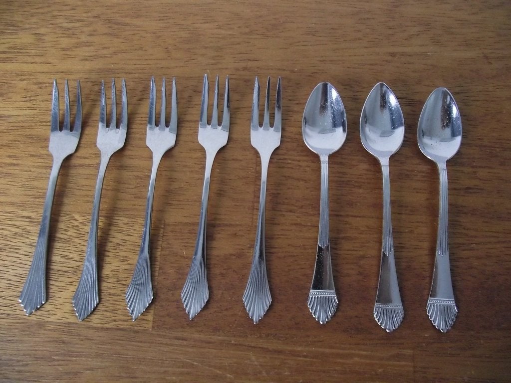 6 waaier Palmet bestek 4 theelepel Sola GZ 654 2 vorkjes p s, Ophalen of Verzenden
