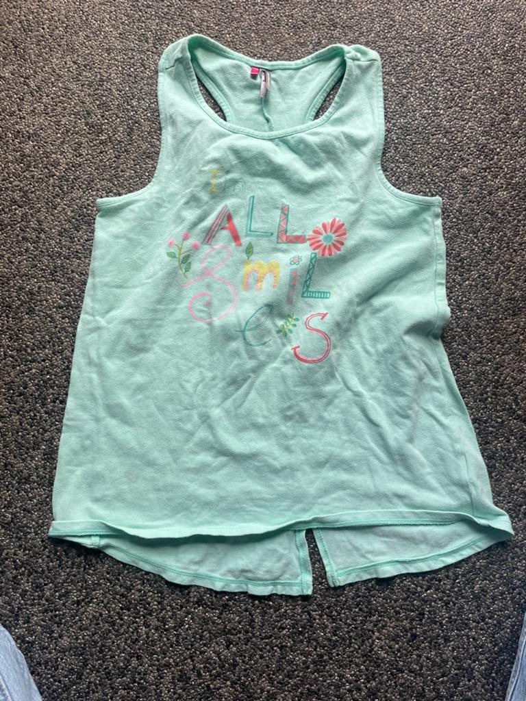 Orchestra Mintgroene Top met 'All Smiles' Opdruk, Kinderen en Baby's, Ophalen of Verzenden, Gebruikt, Meisje, Shirt of Longsleeve