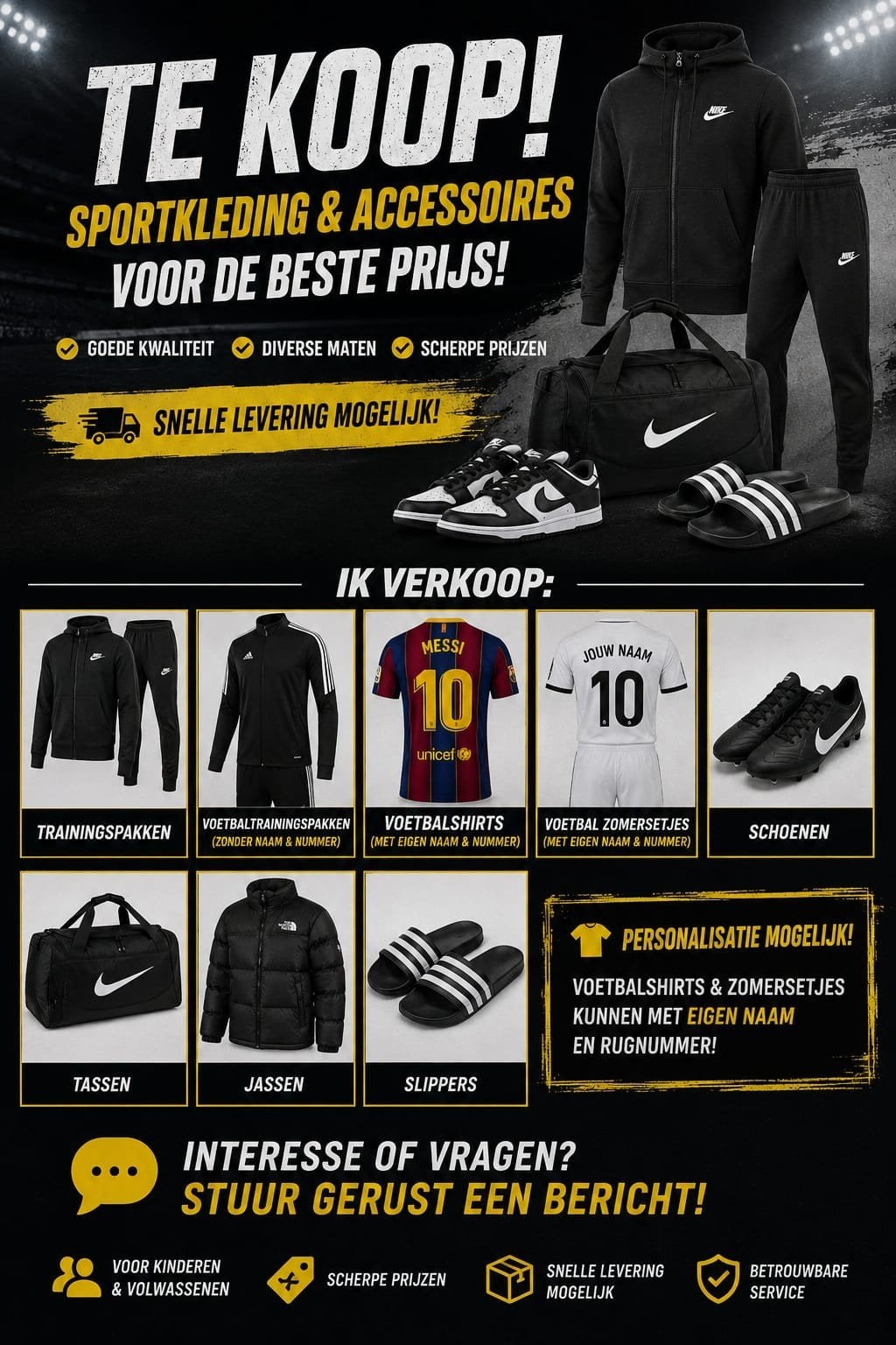 Schoenen,tassen, jassen,trainingspakken. Alles te koop, Kleding | Heren, Ophalen of Verzenden, Nieuw