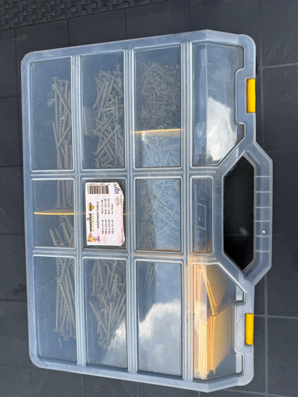 Woodies assortimentsdoos met shields schroeven, Doe-het-zelf en Verbouw, Ophalen of Verzenden, Nieuw, 50 tot 100 mm, Schroeven