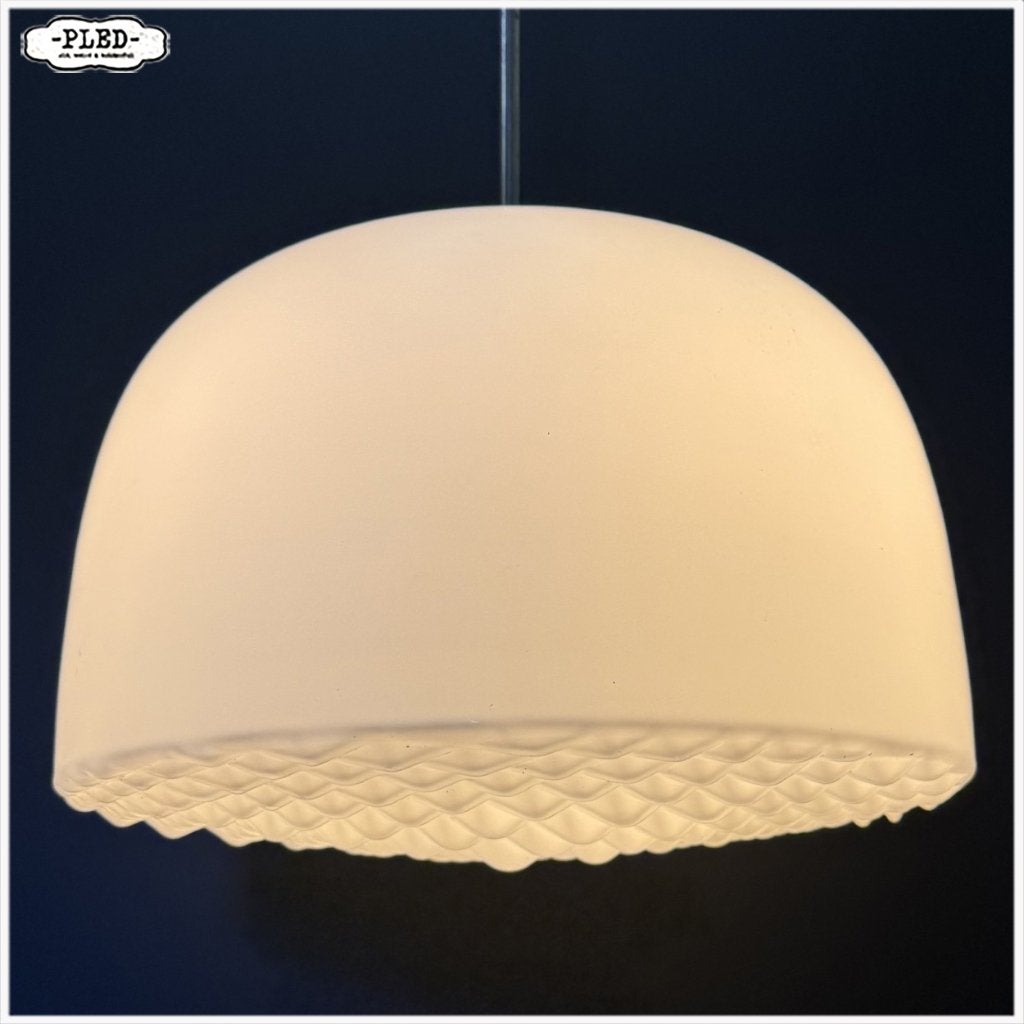 Sculpturale opaline pendellamp 1960/1970  Tsjechie, Ophalen, Gebruikt, Vintage, E27 (groot)