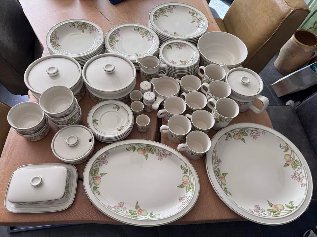 Wild Apple servies met fruitmotief, Gebruikt, Keramiek, Ophalen of Verzenden, Overige stijlen