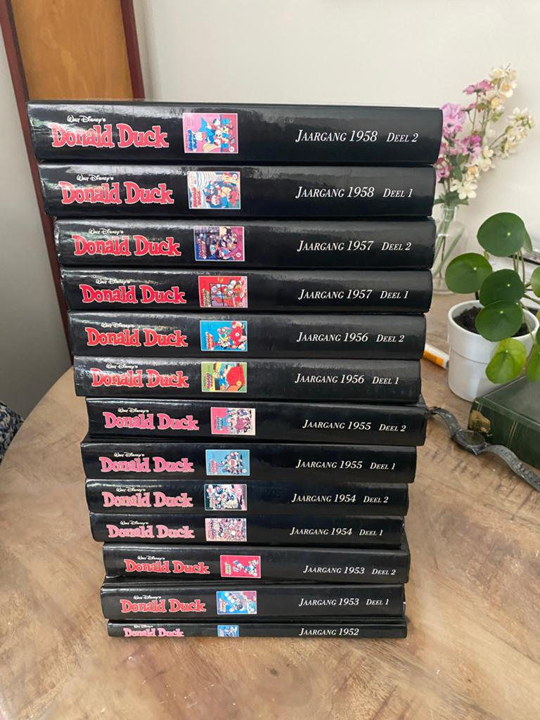 Donald Duck Jaargangen 1952 t/m 1958 - Harde Kaft, Complete serie of reeks, Ophalen, Gelezen