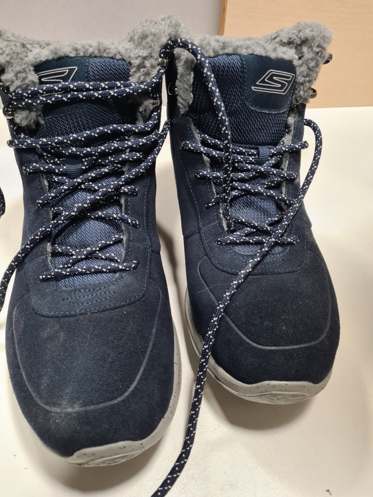 Skechers heren snowboots maat 43 zo goed als nieuw, Ophalen, Skechers, Blauw, Snowboots
