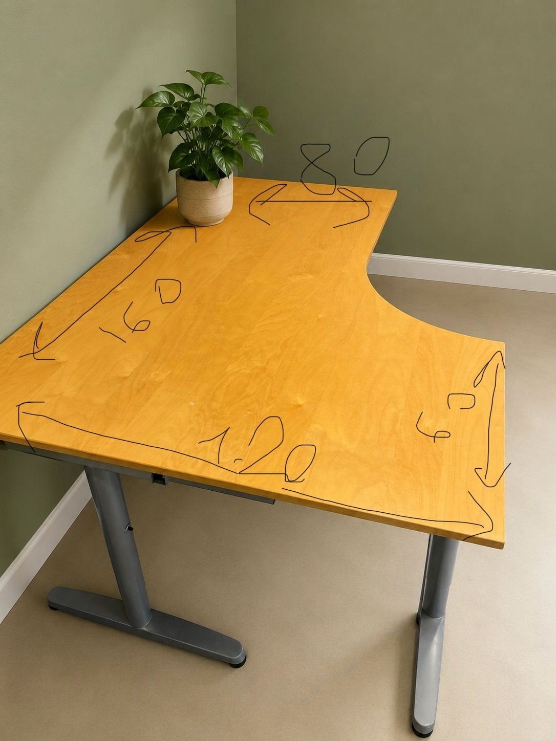 Bureau gratis af te halen!, Huis en Inrichting, Ophalen, Gebruikt, Hoekbureau