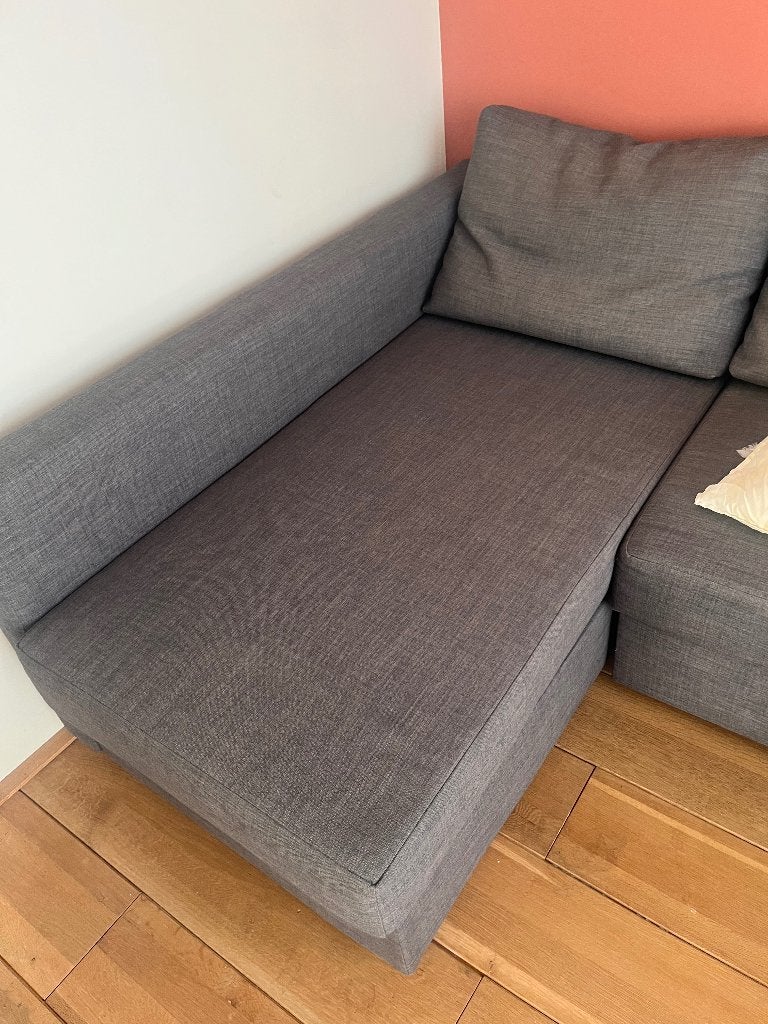 IKEA FRIHETEN Hoekslaapbank met opberger, Ophalen, Gebruikt, Hoekbank, Minder dan 150 cm