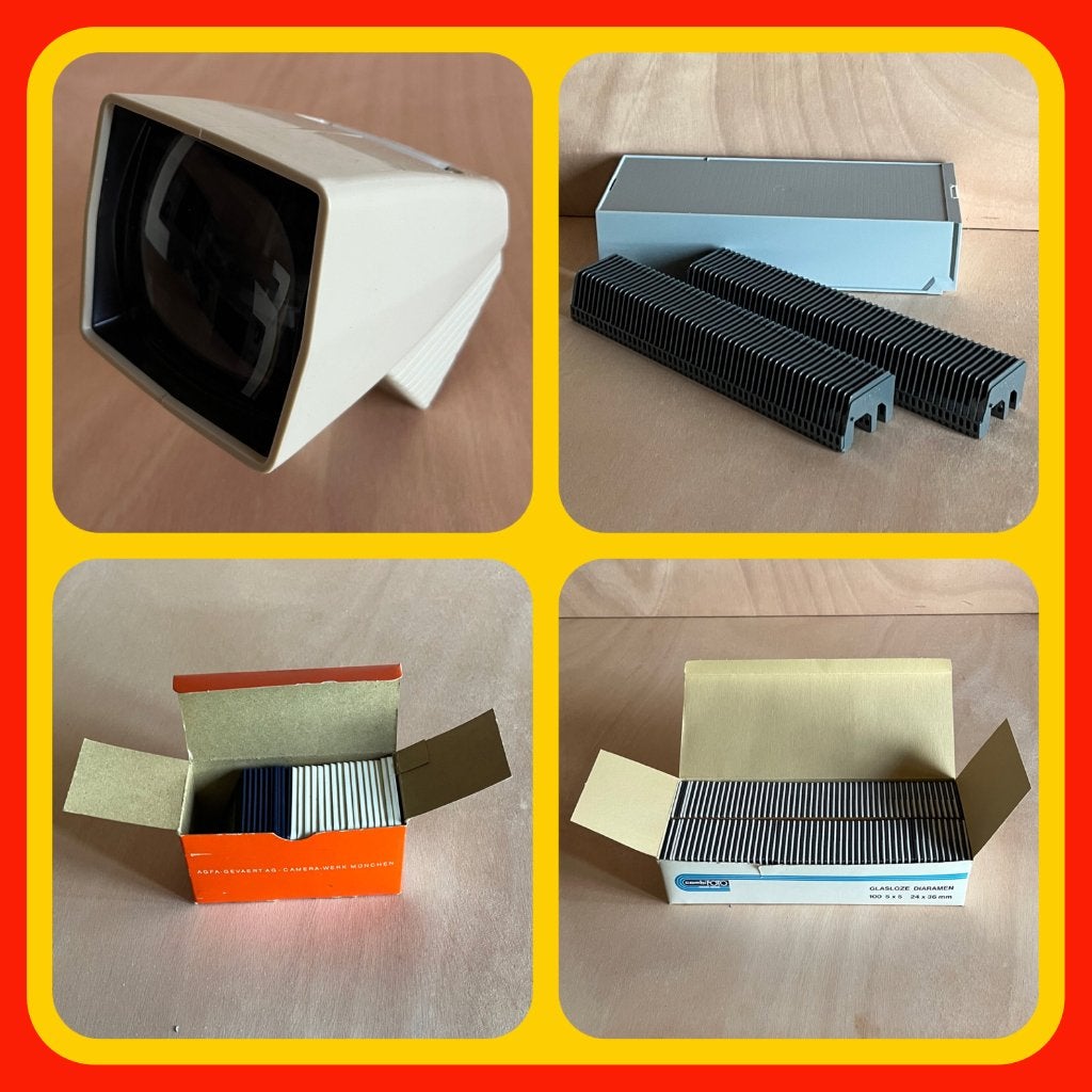162. Dia Viewer en raampjes en magazijn, Audio, Tv en Foto, Diaprojectors, Ophalen of Verzenden