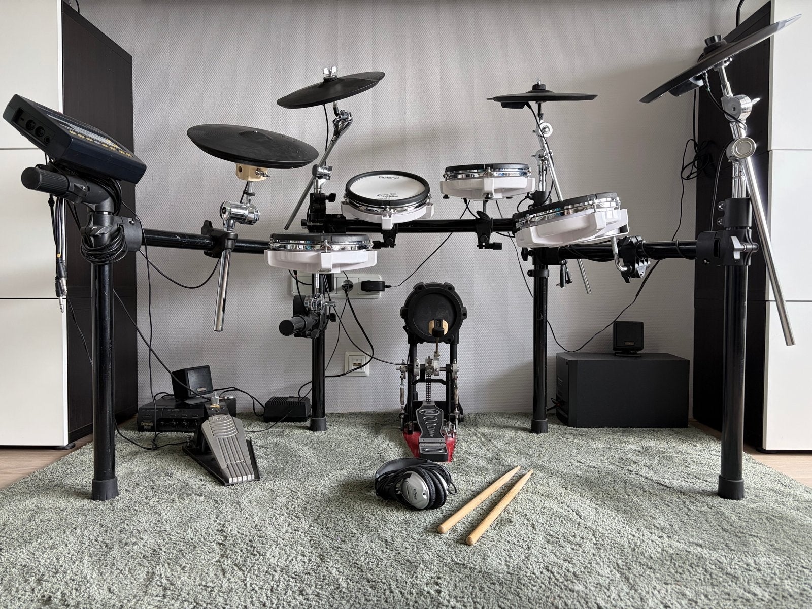 Roland V-Drums TD-3 Elektronisch Drumstel met Accessoires, Muziek en Instrumenten, Ophalen, Gebruikt, Roland, Elektronisch