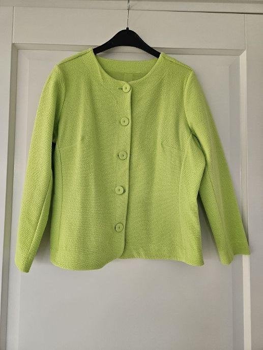zeer mooi lichtgroen/lime jasje van soepele stof, Maat 42/44 (L), Ophalen of Verzenden, Zo goed als nieuw, Jasje